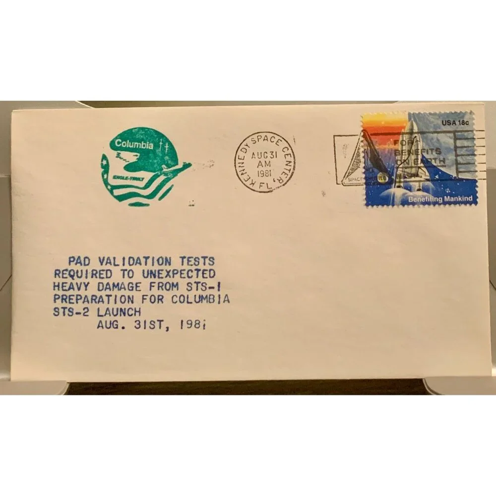 Shuttle Envelopes Nasa | Accents | Vintage Nasa Sts2 Launch Cover Columbia Space Shuttle ...